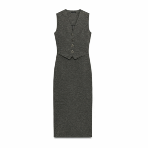 ชุดเดรส/ชุดเซ็ต Vest Dress ผ้าทวีต
